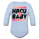 Rep U HBCU Baby Pink Long Sleeve Onesie - sky