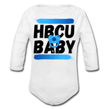 Rep U HBCU Baby Blue Long Sleeve Onesie - white