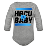 Rep U HBCU Baby Blue Long Sleeve Onesie - heather gray