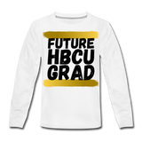 Rep U HBCU Future HBCU Grad Long Sleeve Kids T-Shirt - white