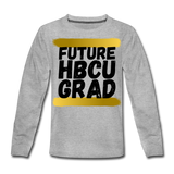 Rep U HBCU Future HBCU Grad Long Sleeve Kids T-Shirt - heather gray