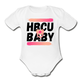 Rep U HBCU Baby Pink Short Sleeve Onesie - white