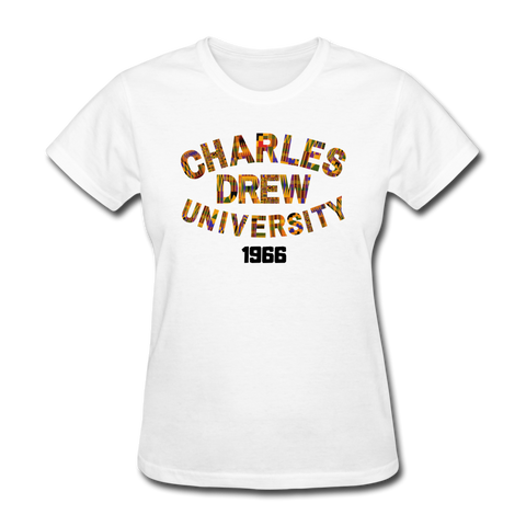 Charles Drew University Rep U Heritage Women's T-Shirt - white