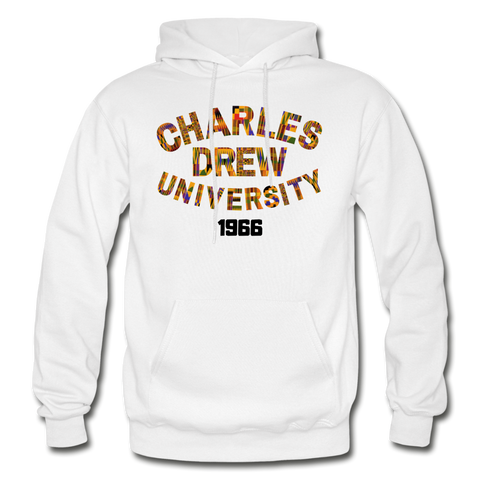 Charles Drew University Rep U Heritage Adult Hoodie - white