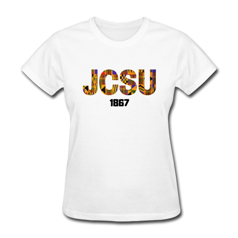 Johnson C. Smith University (JCSU) Rep U Heritage Women's T-Shirt - white