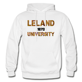 Leland University Rep U Heritage Adult Hoodie - white