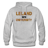 Leland University Rep U Heritage Adult Hoodie - heather gray