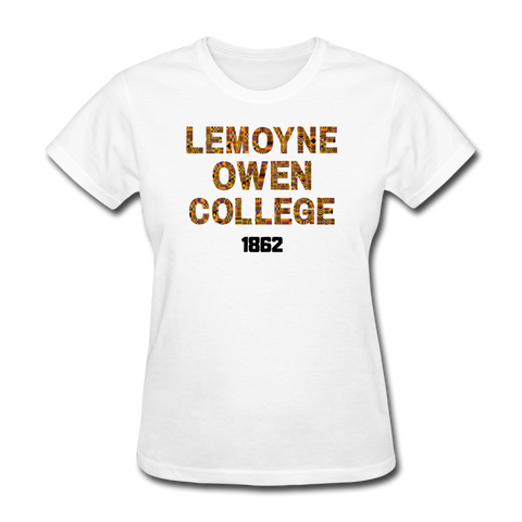 LeMoyne-Owen College Rep U Heritage Women's T-Shirt - white