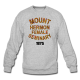 Mount Hermon Female Seminary Rep U Heritage Crewneck Sweatshirt - heather gray