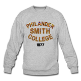 Philander Smith College Rep U Heritage Crewneck Sweatshirt - heather gray