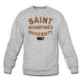 Saint Augustine's University Rep U Heritage Crewneck Sweatshirt - heather gray