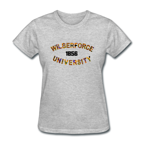 Wilberforce University Rep U Heritage Women's T-Shirt - heather gray