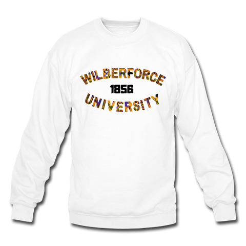 Wilberforce University Rep U Heritage Crewneck Sweatshirt - white