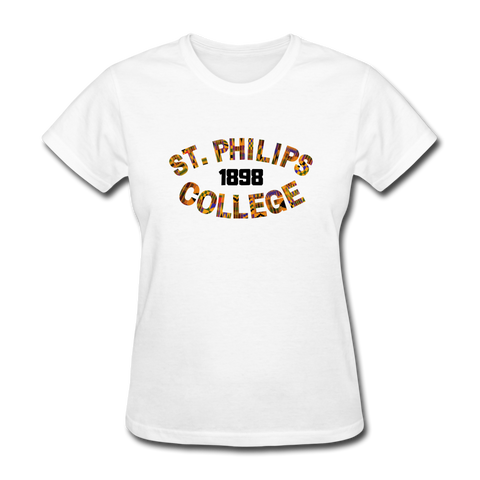 St. Philips College Rep U Heritage Women's T-Shirt - white