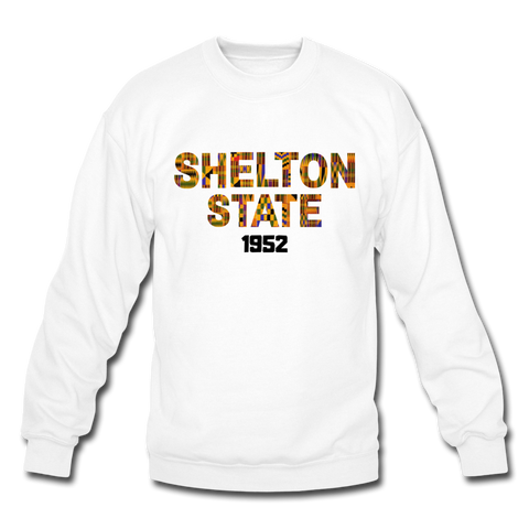 Shelton State Community College Rep U Heritage Crewneck Sweatshirt - white