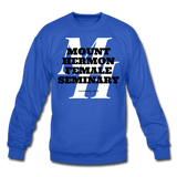 Mount Hermon Female Seminary Classic HBCU Rep U Crewneck Sweatshirt - royal blue