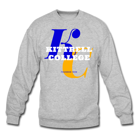 Kittrell College Classic HBCU Rep U Crewneck Sweatshirt - heather gray