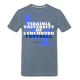Virginia University of Lynchburg Football (VUL) Classic HBCU Rep U T-Shirt - steel blue