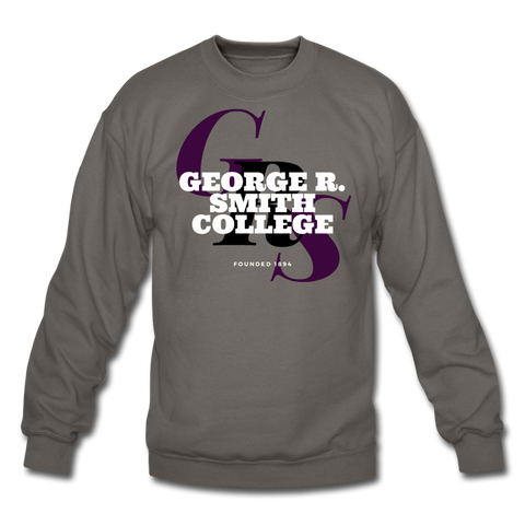 George R. Smith College Classic HBCU Rep U Crewneck Sweatshirt - asphalt gray