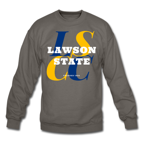 Lawson State Community College Classic HBCU Rep U Crewneck Sweatshirt - asphalt gray