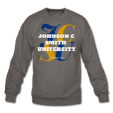 Johnson C. Smith University Classic HBCU Rep U Crewneck Sweatshirt - asphalt gray