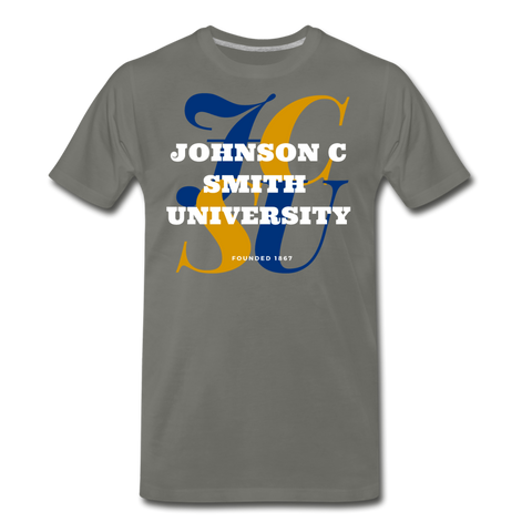 Johnson C. Smith University Classic HBCU Rep U T-Shirt - asphalt gray