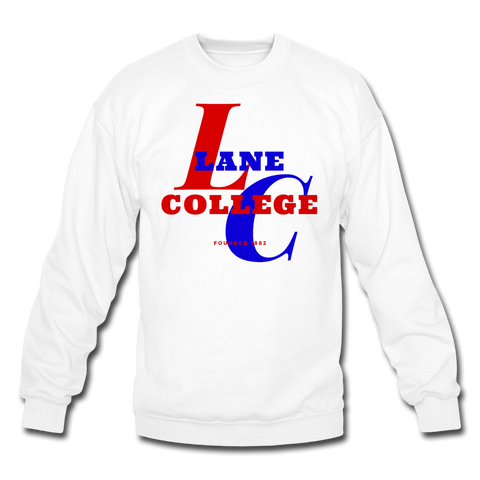 Lane College Classic HBCU Rep U Crewneck Sweatshirt - white