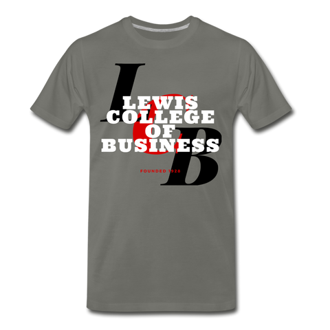 Lewis College of Business Classic HBCU Rep U T-Shirt - asphalt gray