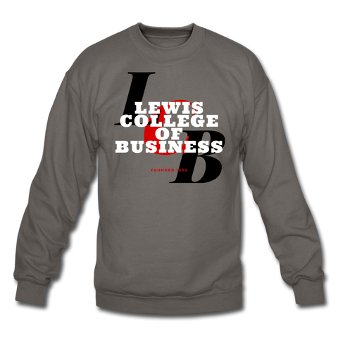 Lewis College of Business Classic HBCU Rep U Crewneck Sweatshirt - asphalt gray