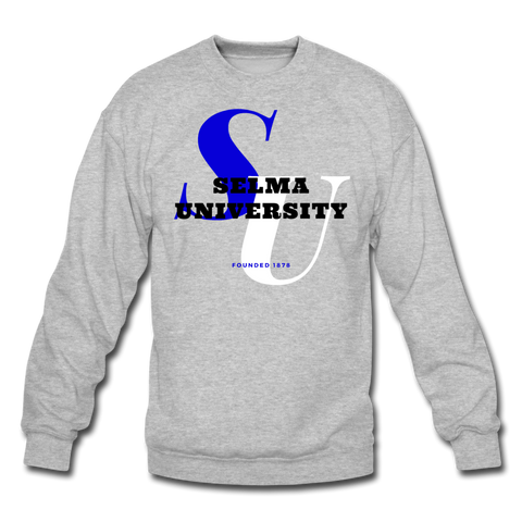 Selma University Classic HBCU Rep U Crewneck Sweatshirt - heather gray