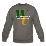 Wilberforce University Classic HBCU Rep U Crewneck Sweatshirt - asphalt gray