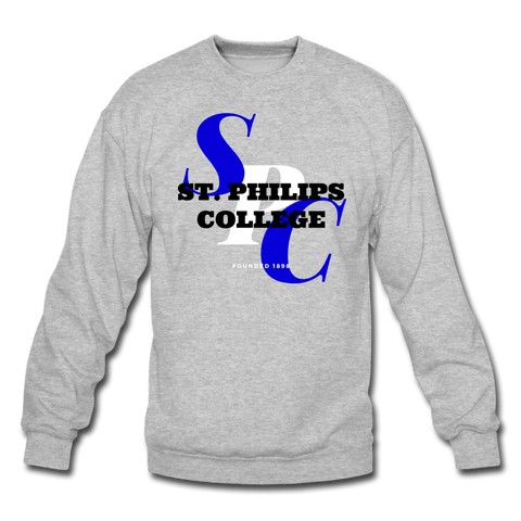 St. Philip's College Classic HBCU Rep U Crewneck Sweatshirt - heather gray