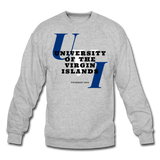 University of the Virgin Islands (UVI) Classic HBCU Rep U Crewneck Sweatshirt - heather gray