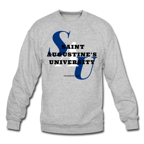 Saint Augustine's University Classic HBCU Rep U Crewneck Sweatshirt - heather gray