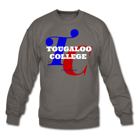 Tougaloo College Classic HBCU Rep U Crewneck Sweatshirt - asphalt gray