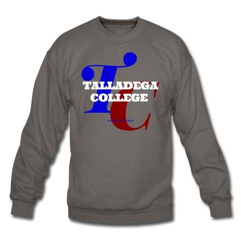 Talladega College Classic HBCU Rep U Crewneck Sweatshirt - asphalt gray