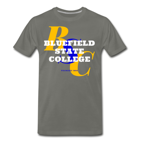 Bluefield State College Classic HBCU Rep U T-Shirt - asphalt gray