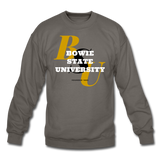 Bowie State University Classic HBCU Rep U Crewneck Sweatshirt - asphalt gray