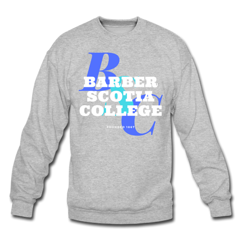 Barber-Scotia College Classic HBCU Rep U Crewneck Sweatshirt - heather gray