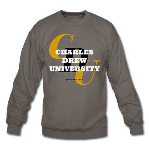 Charles Drew University (CDU) Classic HBCU Rep U Crewneck Sweatshirt - asphalt gray
