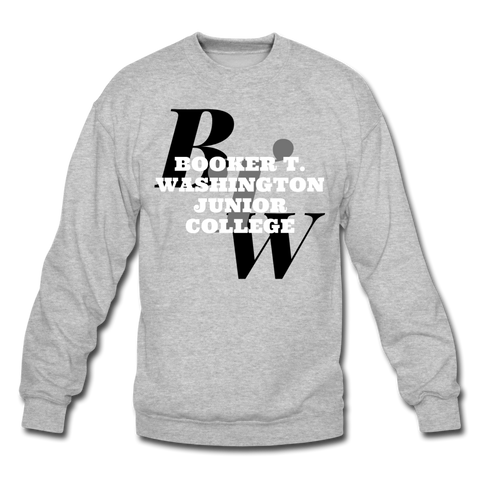 Booker T. Washington Junior College Classic HBCU Rep U Crewneck Sweatshirt - heather gray
