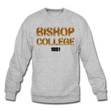 Bishop College Tiger Print Rep U Heritage Crewneck Sweatshirt - heather gray
